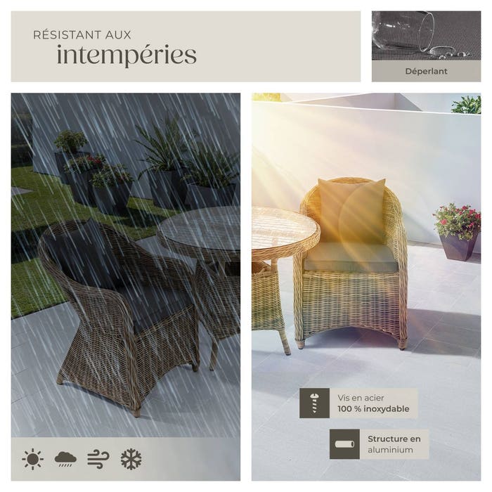 Salon de jardin ZURICH 2 places