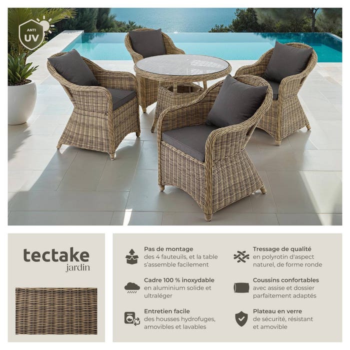 Salon de jardin ZURICH 4 places