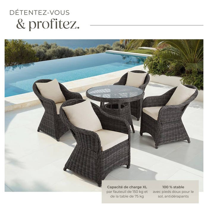 Salon de jardin ZURICH 4 places