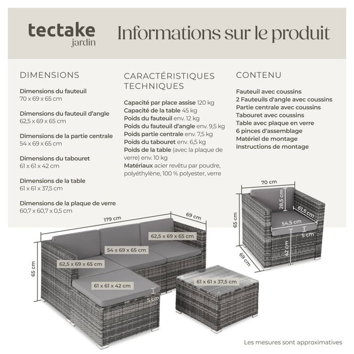 Salon en rotin Lignano avec fauteuil