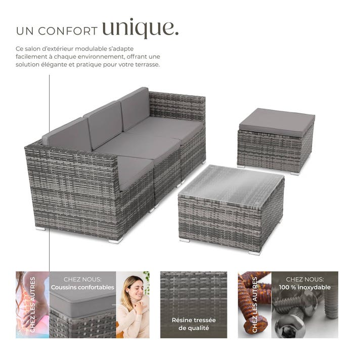 Salon en rotin Lignano