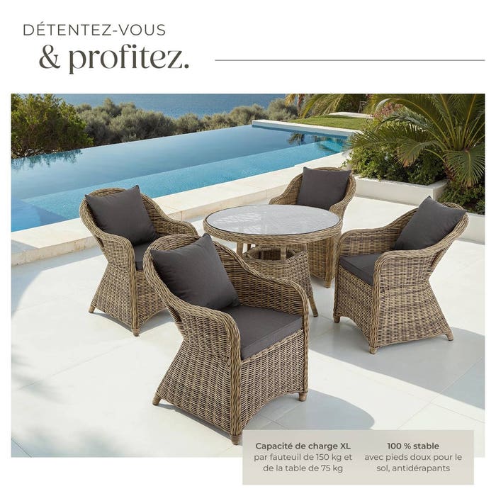 Salon de jardin ZURICH 4 places