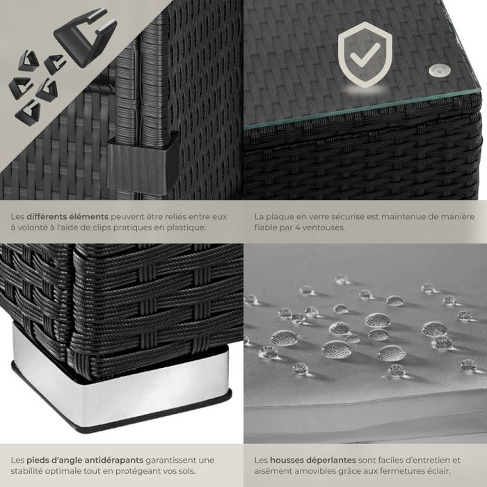 Salon en rotin Lignano avec 2 fauteuils