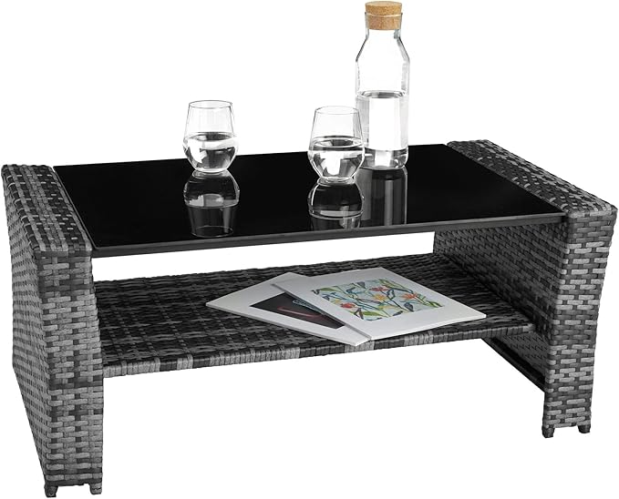 Salon de jardin résine tressée | Gris