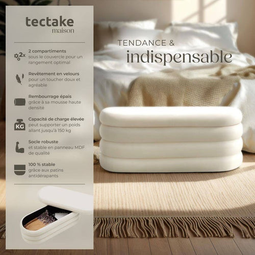 Banc rembourré ALTU avec espace de rangement