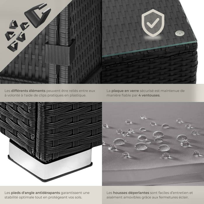 Salon en rotin Lignano avec fauteuil