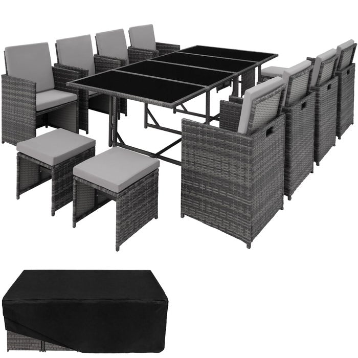 Salon de jardin PALMA 12 places avec housse de protection, variante 2