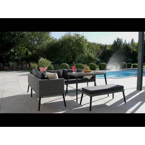 Salon en rotin avec cadre en aluminium Pula