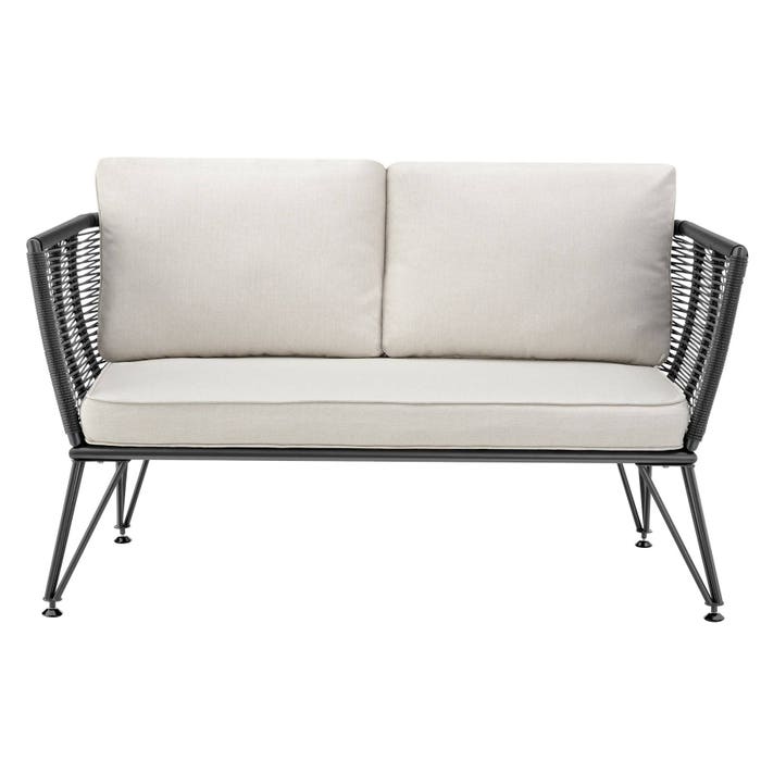 Salon de jardin SUNDO en résine tressée