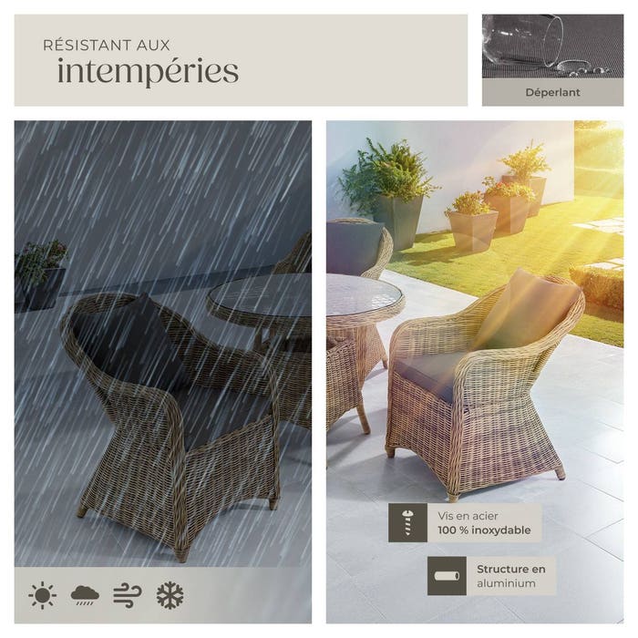 Salon de jardin ZURICH 3 places