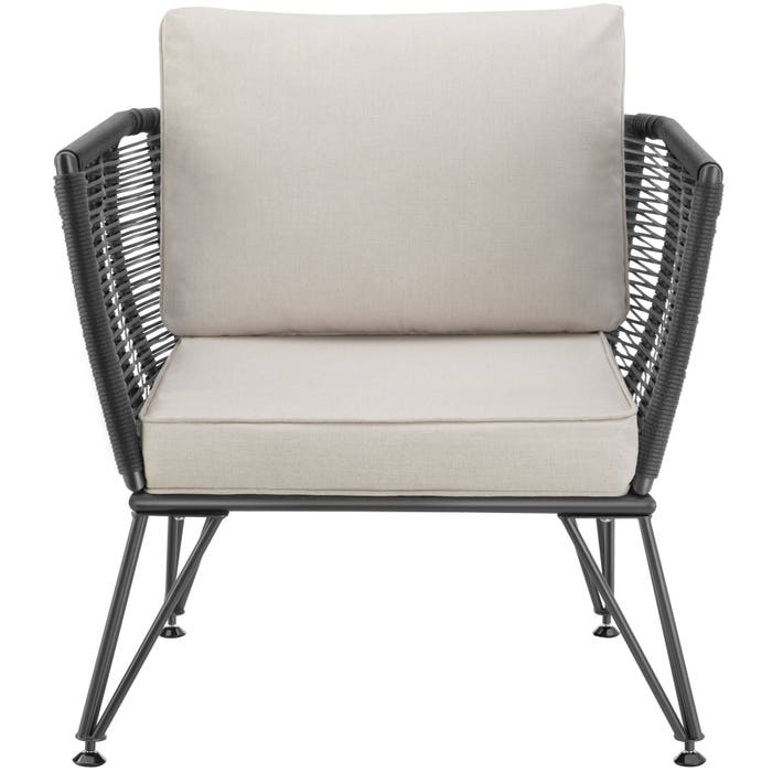 Salon de jardin SUNDO en résine tressée