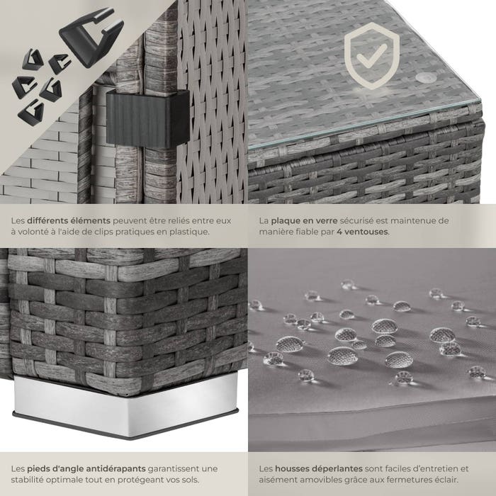 Salon en rotin Lignano avec fauteuil