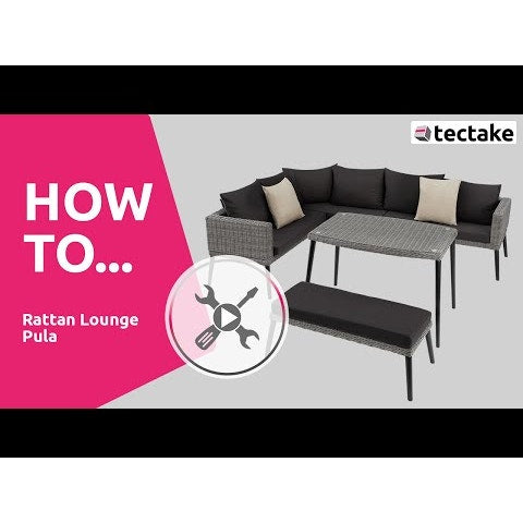 Salon en rotin avec cadre en aluminium Pula